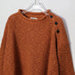 nakedgauge - COTTON LINEN LOOSE FIT SWEATER - BROWN