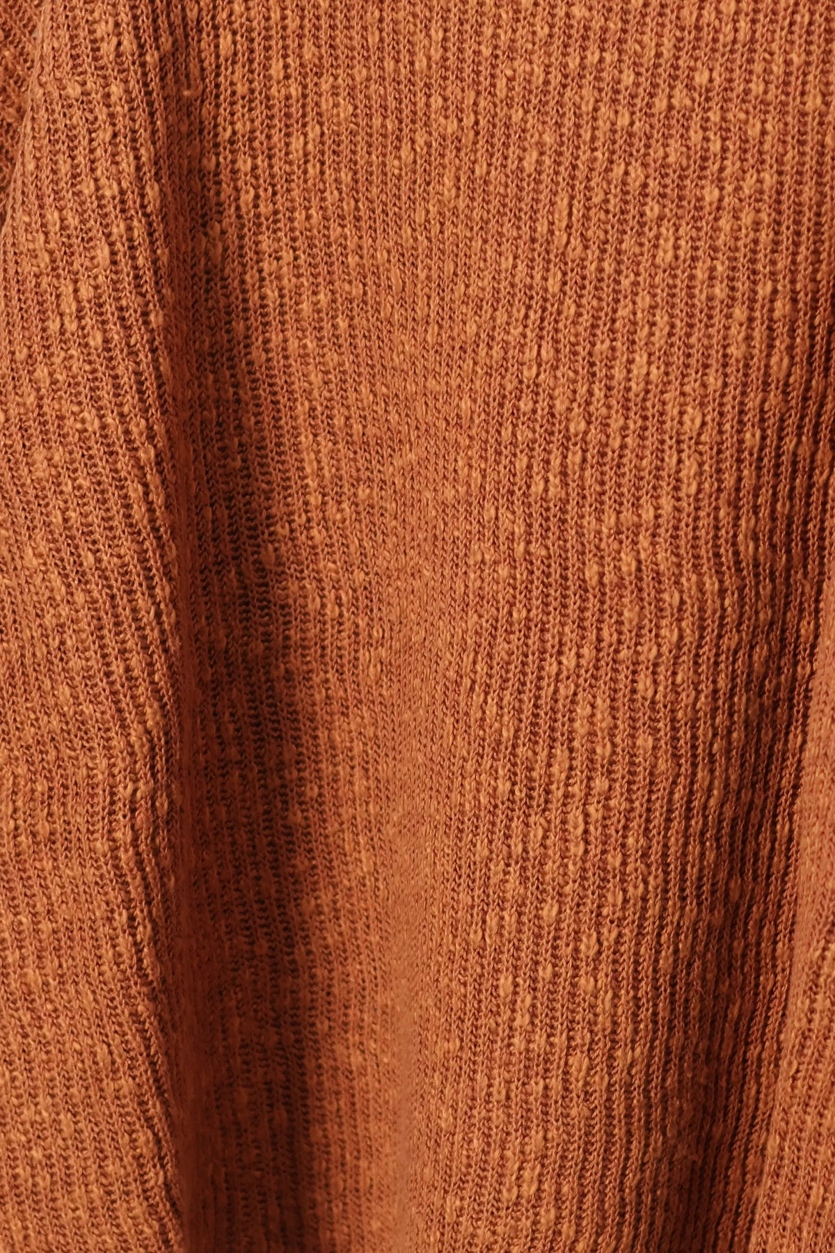 nakedgauge - COTTON LINEN LOOSE FIT SWEATER - BROWN