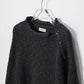 nakedgauge - COTTON LINEN LOOSE FIT SWEATER - CHARCOAL GRAY