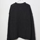 nakedgauge - COTTON LINEN LOOSE FIT SWEATER - CHARCOAL GRAY