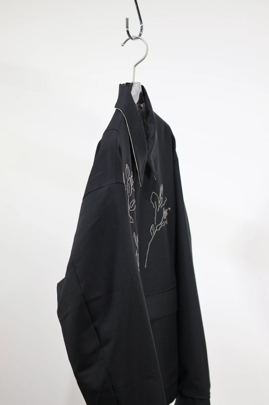 TANAKA - REVERSIBLE JACKET - BLACK/LINEN(EMBROIDERY)
