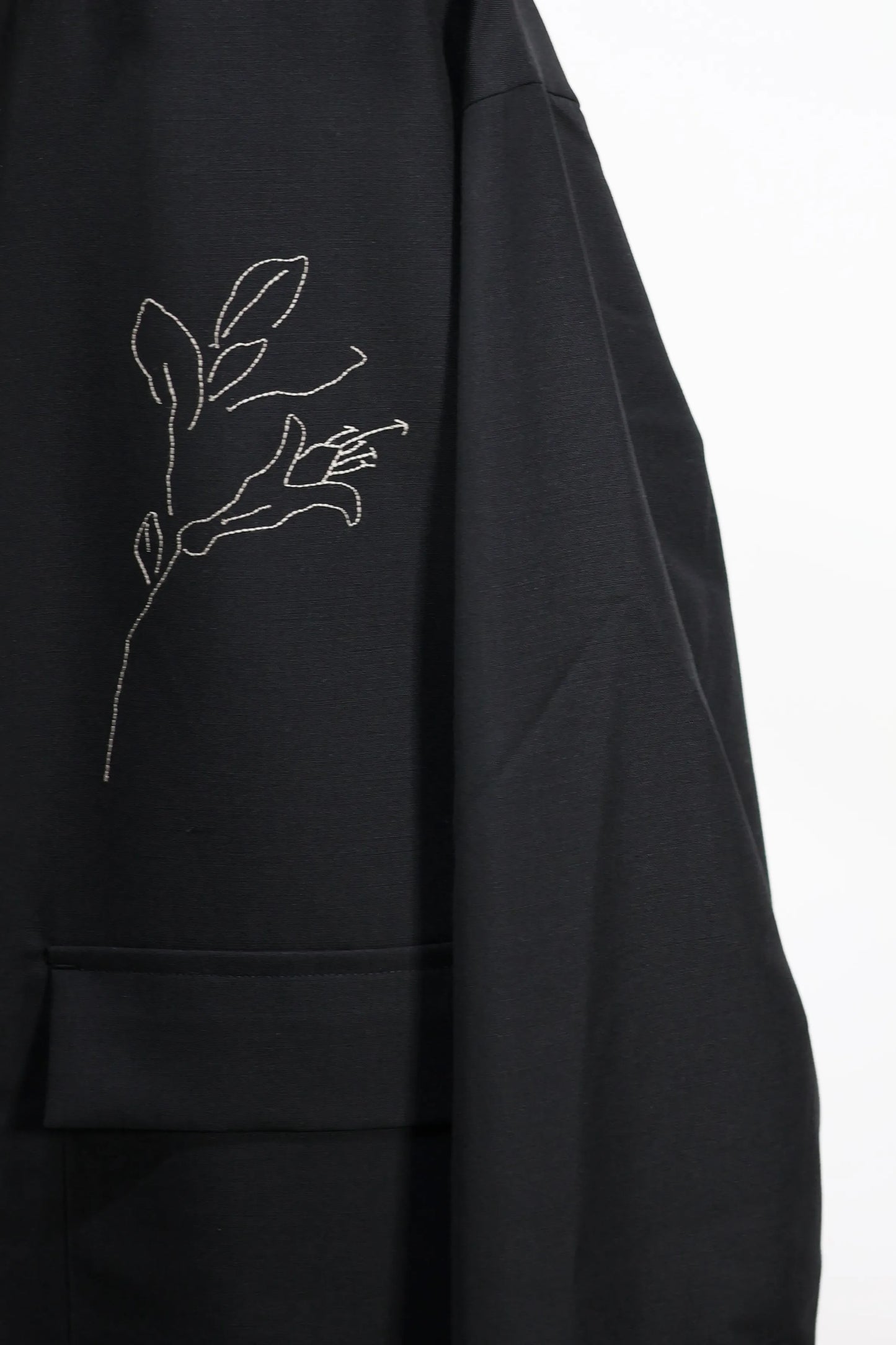TANAKA - REVERSIBLE JACKET - BLACK/LINEN(EMBROIDERY)