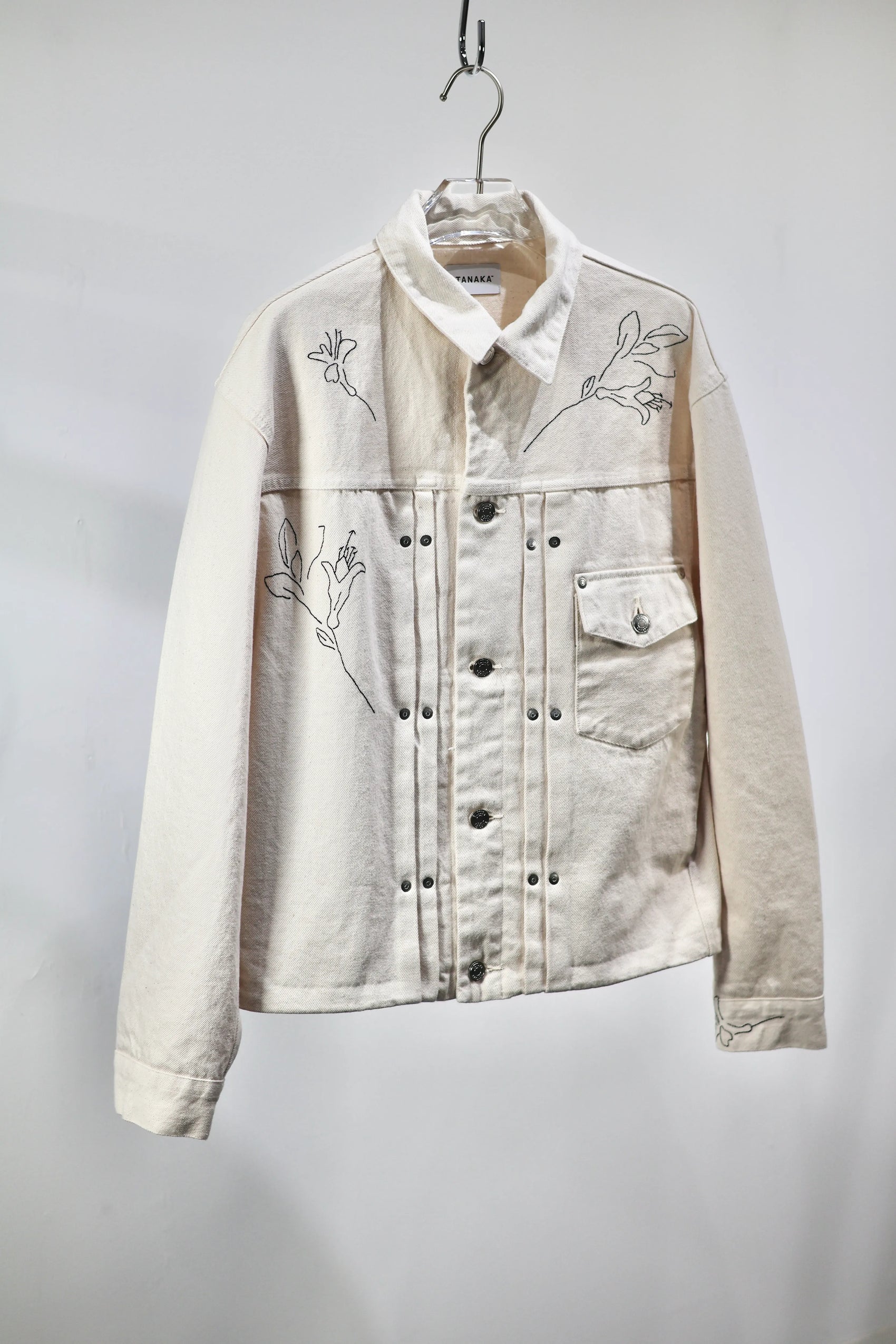 TANAKA - THE JEAN JACKET - WHITE(EMBROIDERY)