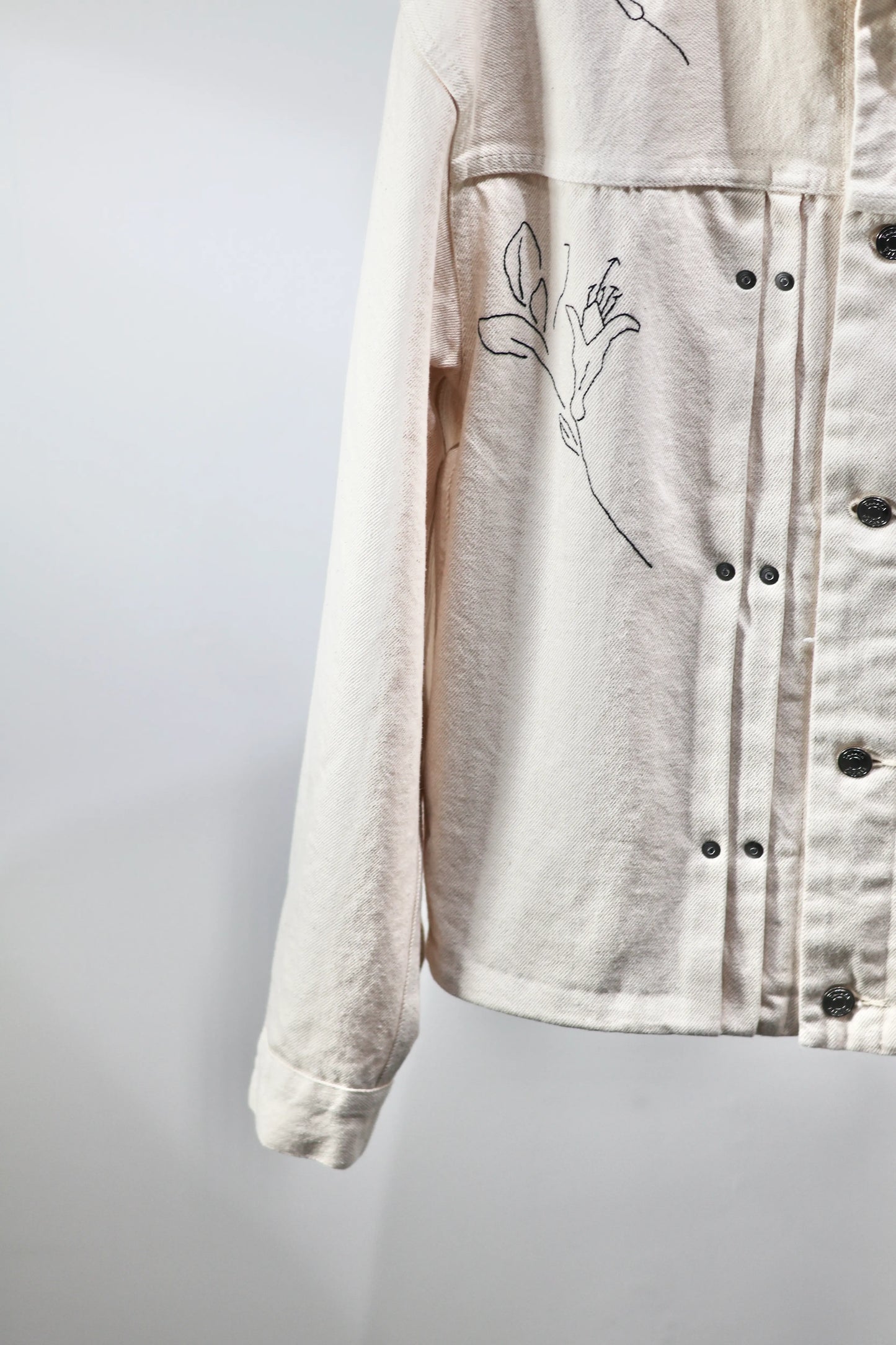 TANAKA - THE JEAN JACKET - WHITE(EMBROIDERY)