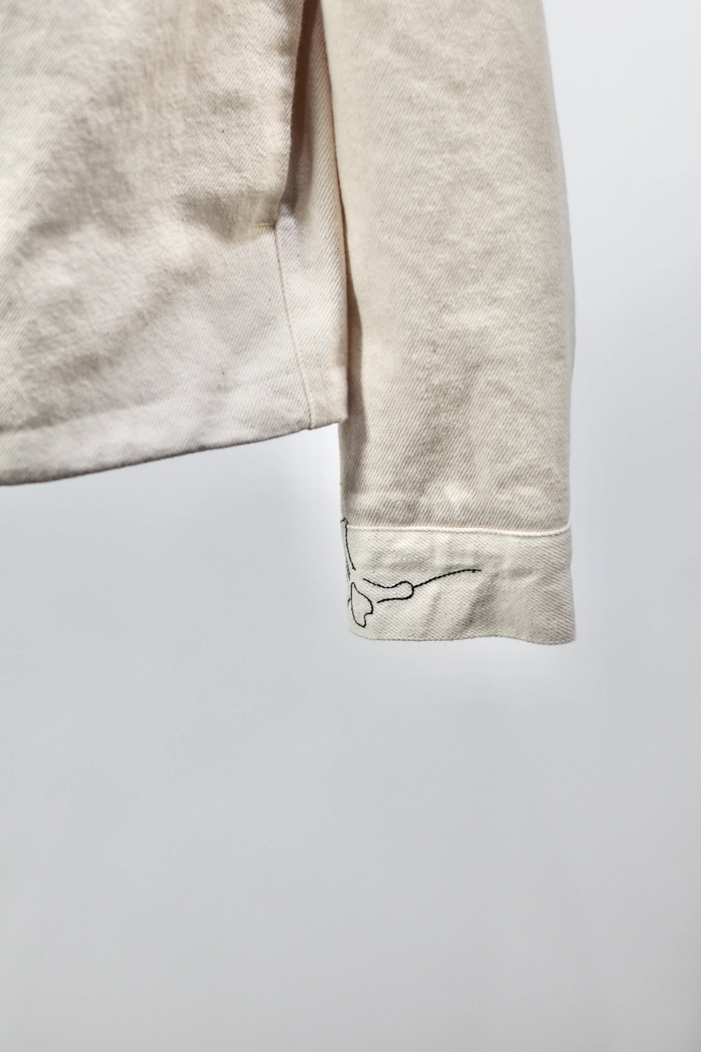 TANAKA - THE JEAN JACKET - WHITE(EMBROIDERY)