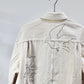 TANAKA - THE JEAN JACKET - WHITE(EMBROIDERY)