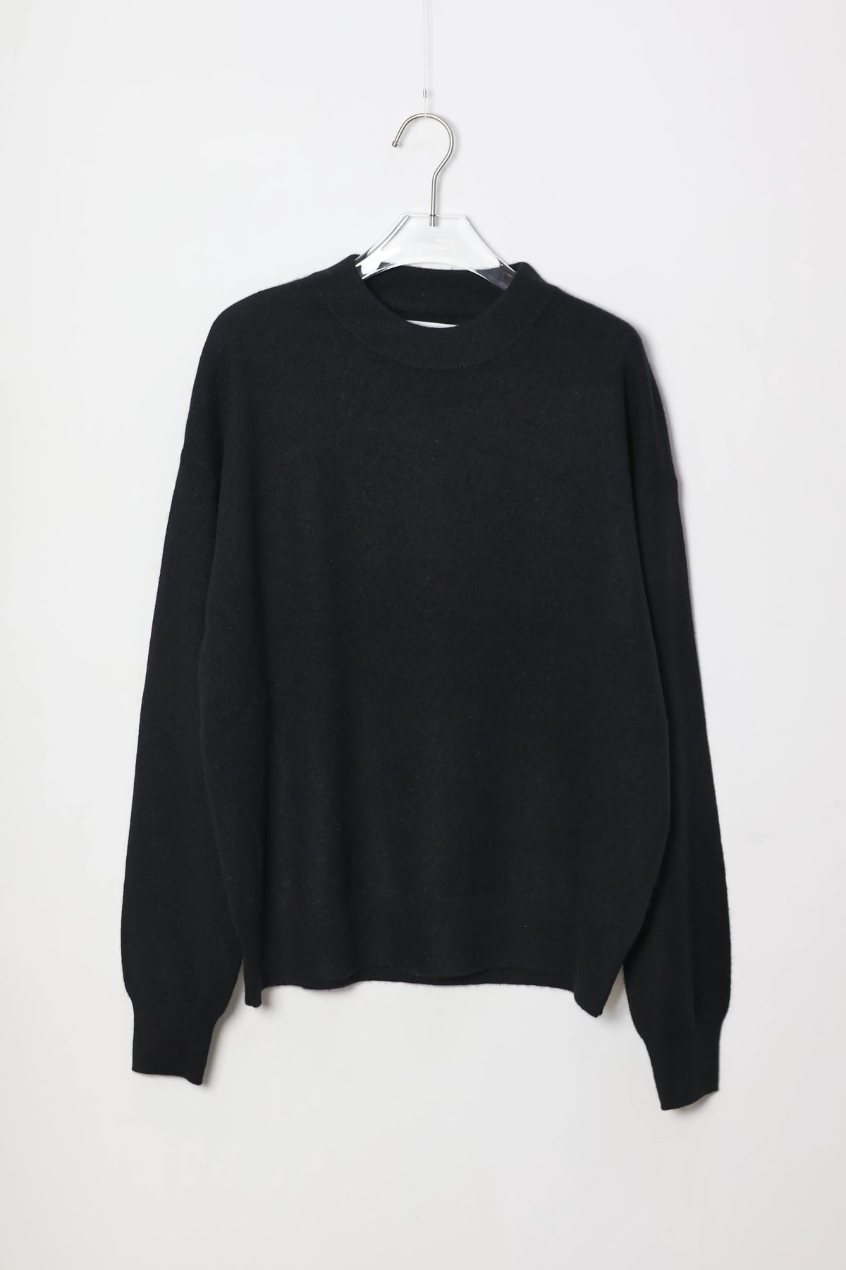 house of naked - INNER MONGORIAN CASHMERE CREWNECK KNIT Ⅱ - BLACK