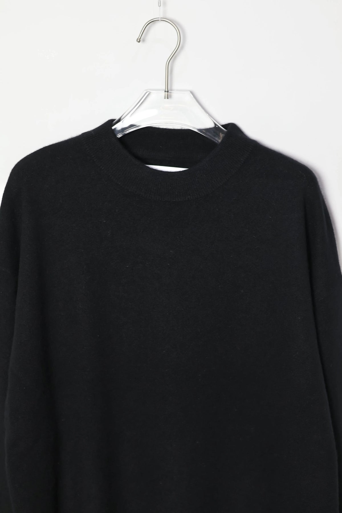 house of naked - INNER MONGORIAN CASHMERE CREWNECK KNIT Ⅱ - BLACK