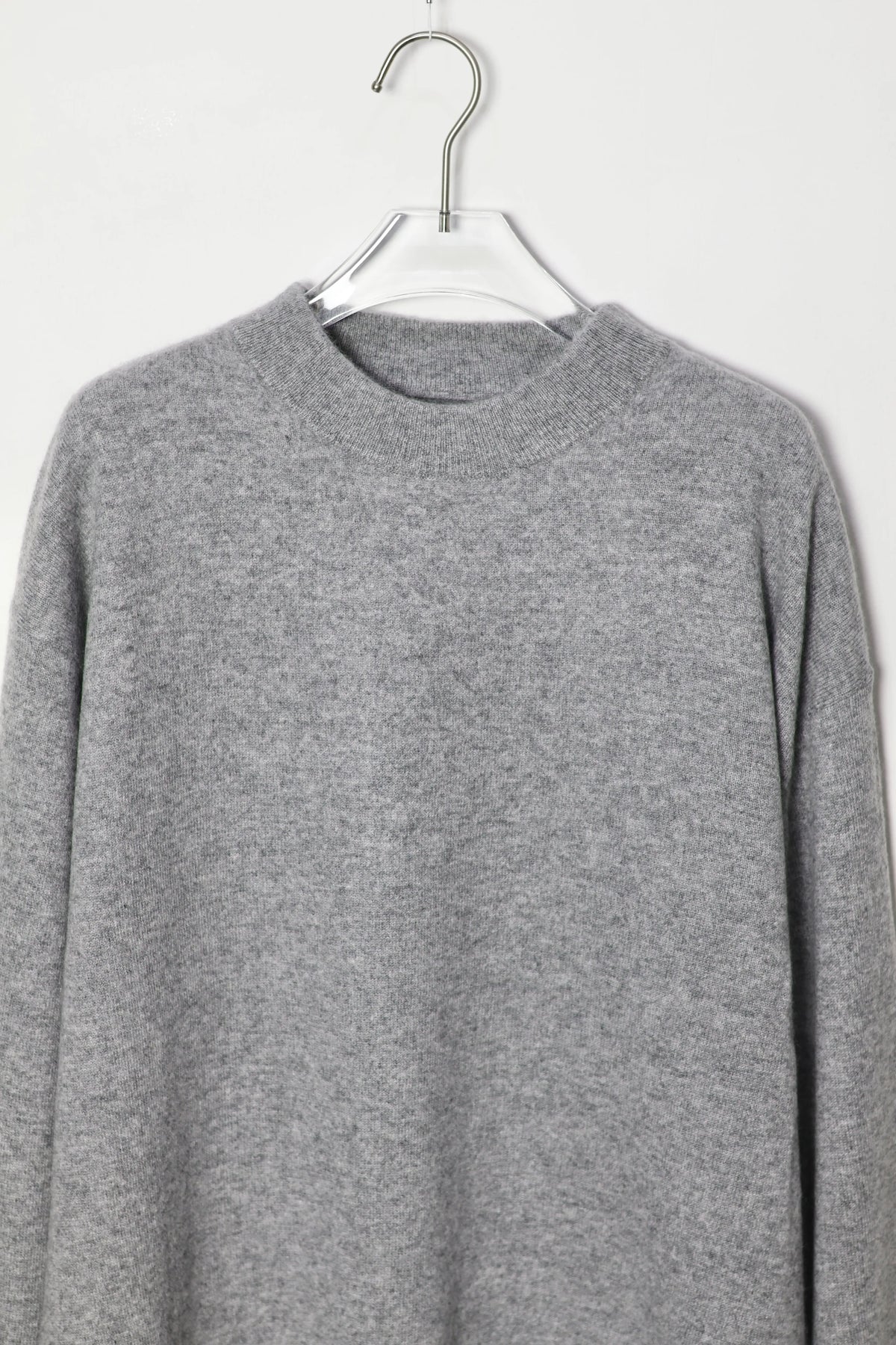 house of naked - INNER MONGORIAN CASHMERE CREWNECK KNIT Ⅱ - LIGHT GRAY