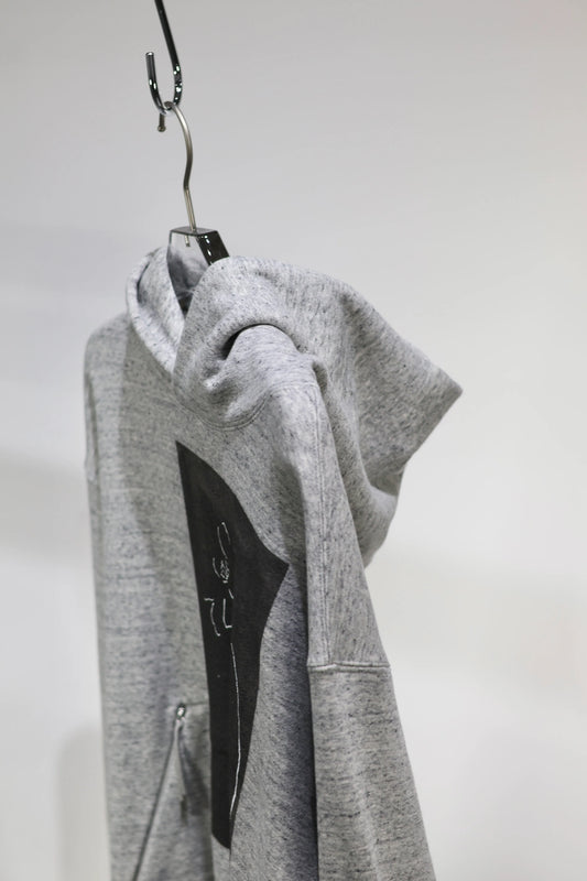 TANAKA - THE SWEAT HOODIE - HEATHER GRAY(CACTUS)