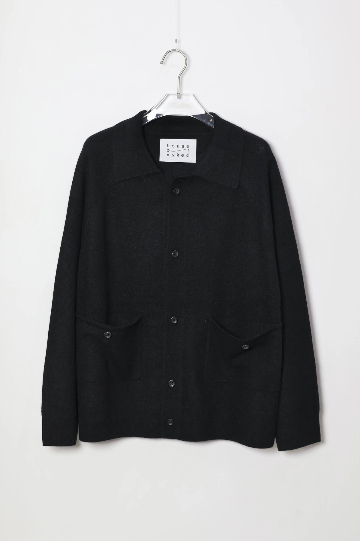 house of naked - INNER MONGORIAN CASHMERE CARDIGAN Ⅱ - BLACK