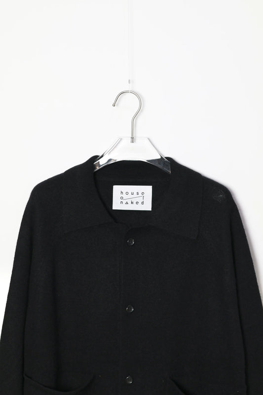 house of naked - INNER MONGORIAN CASHMERE CARDIGAN Ⅱ - BLACK