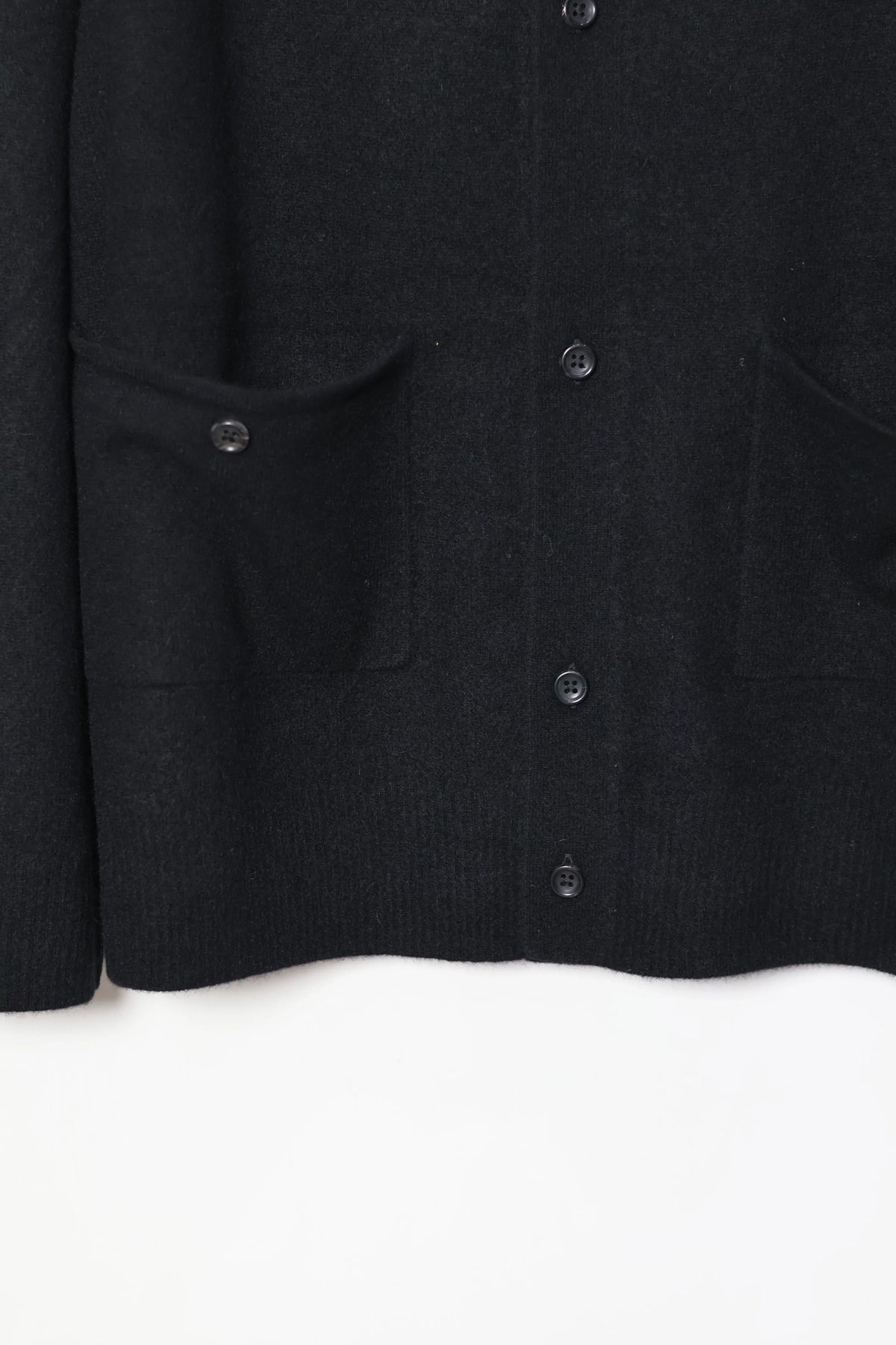 house of naked - INNER MONGORIAN CASHMERE CARDIGAN Ⅱ - BLACK