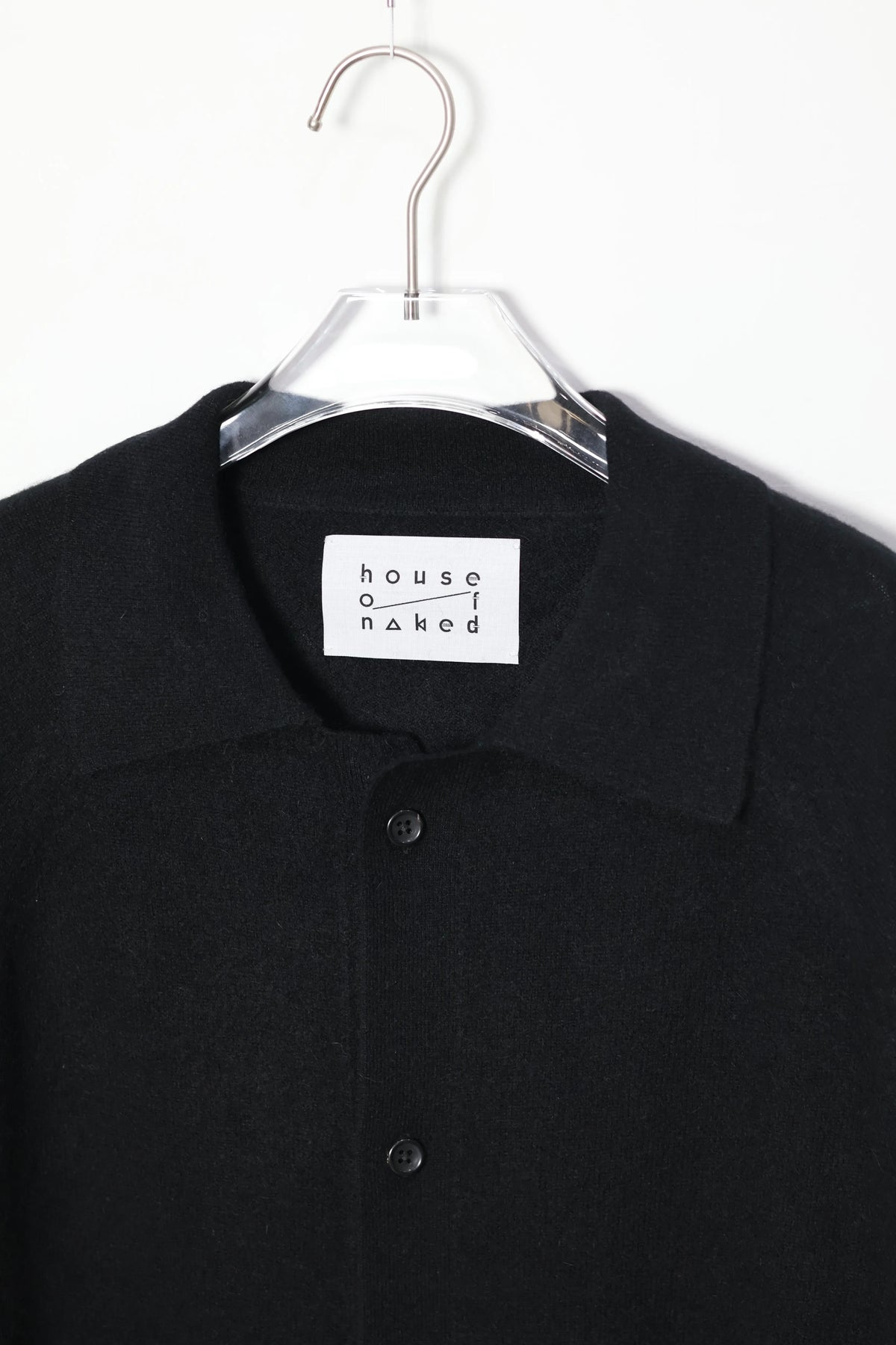 house of naked - INNER MONGORIAN CASHMERE CARDIGAN Ⅱ - BLACK