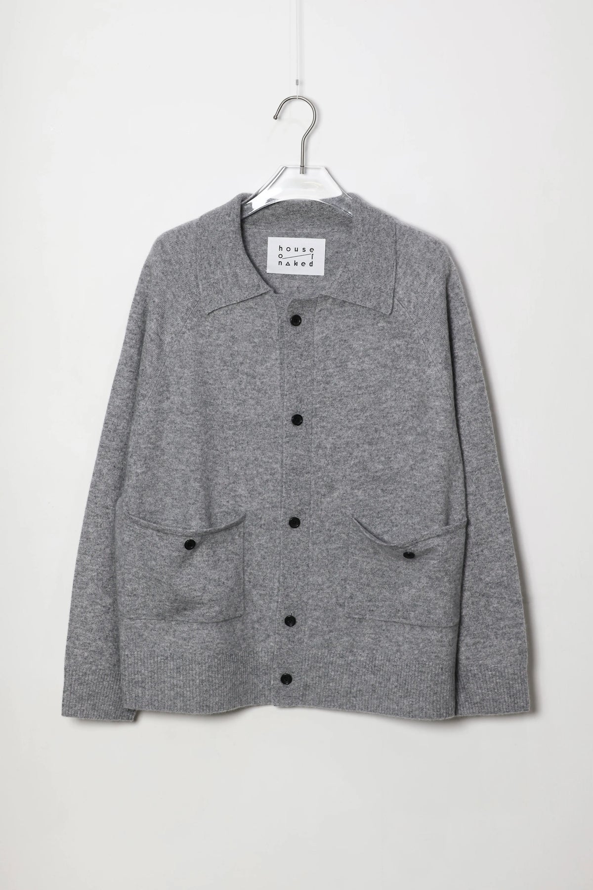 house of naked - INNER MONGORIAN CASHMERE CARDIGAN Ⅱ - LIGHT GRAY