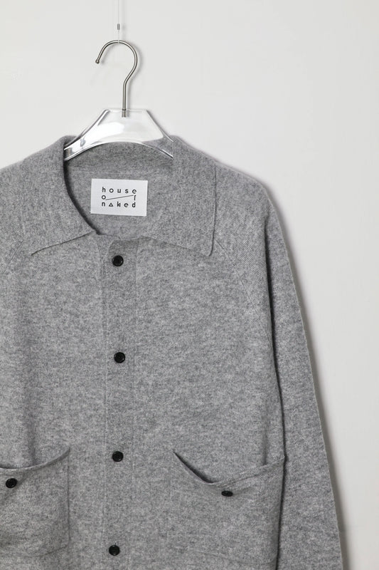 house of naked - INNER MONGORIAN CASHMERE CARDIGAN Ⅱ - LIGHT GRAY
