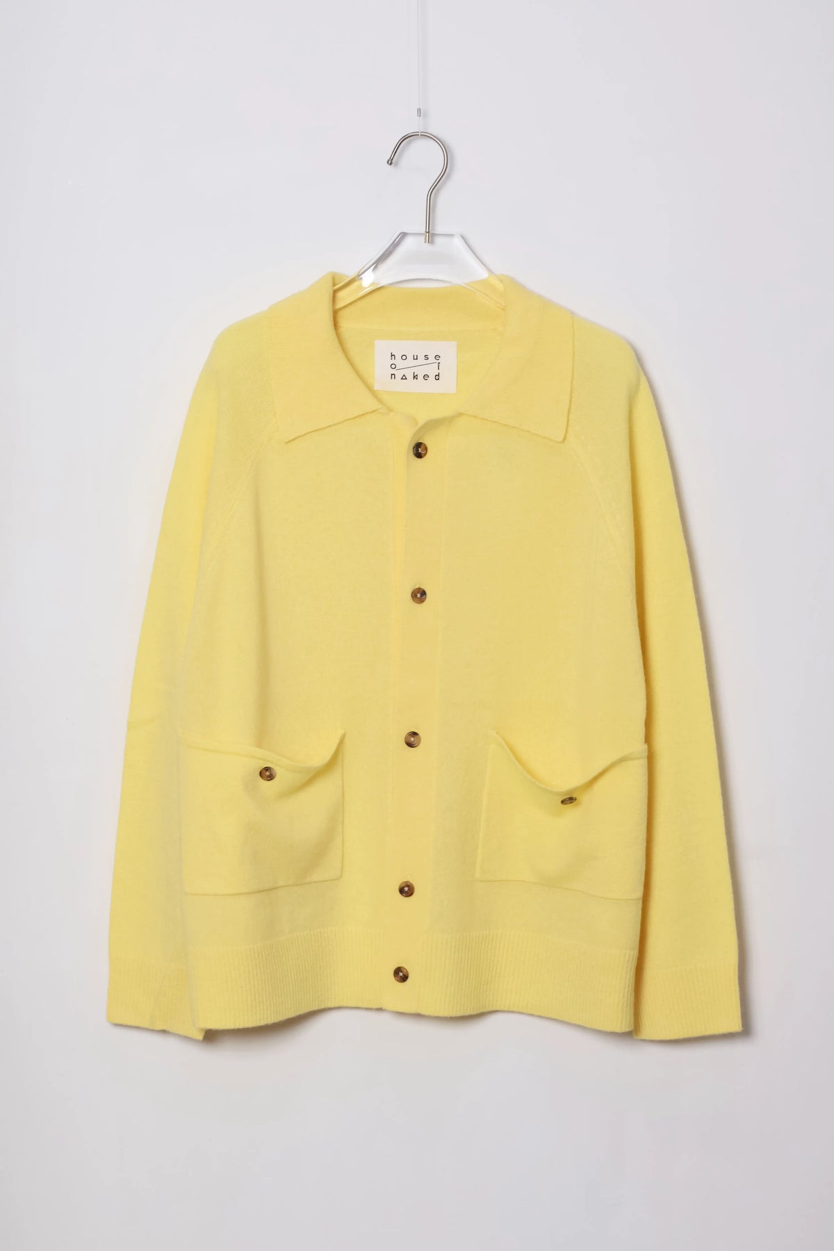 house of naked - INNER MONGORIAN CASHMERE CARDIGAN Ⅱ - YELLOW