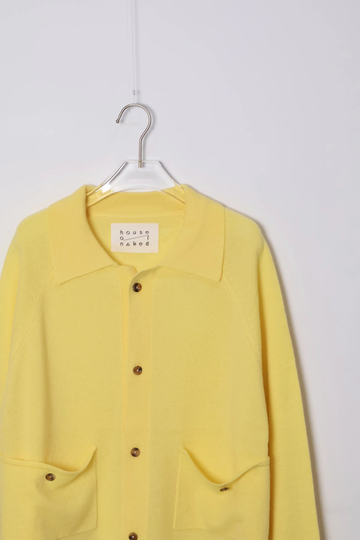 house of naked - INNER MONGORIAN CASHMERE CARDIGAN Ⅱ - YELLOW