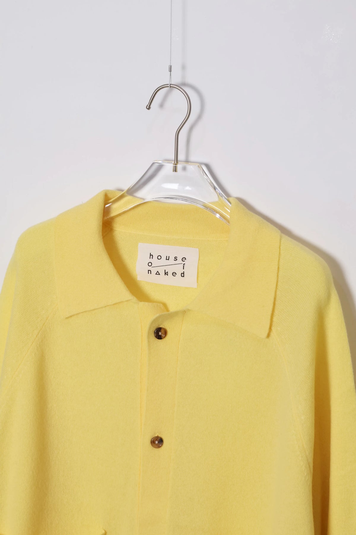 house of naked - INNER MONGORIAN CASHMERE CARDIGAN Ⅱ - YELLOW
