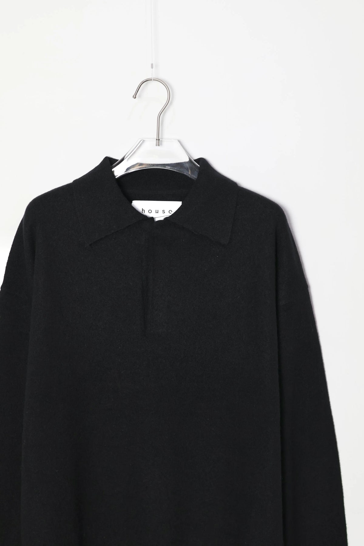 house of naked - INNER MONGORIAN CASHMERE 80POLO Ⅱ - BLACK