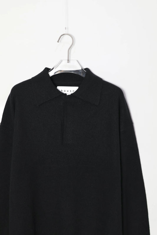 house of naked - INNER MONGORIAN CASHMERE 80POLO Ⅱ - BLACK