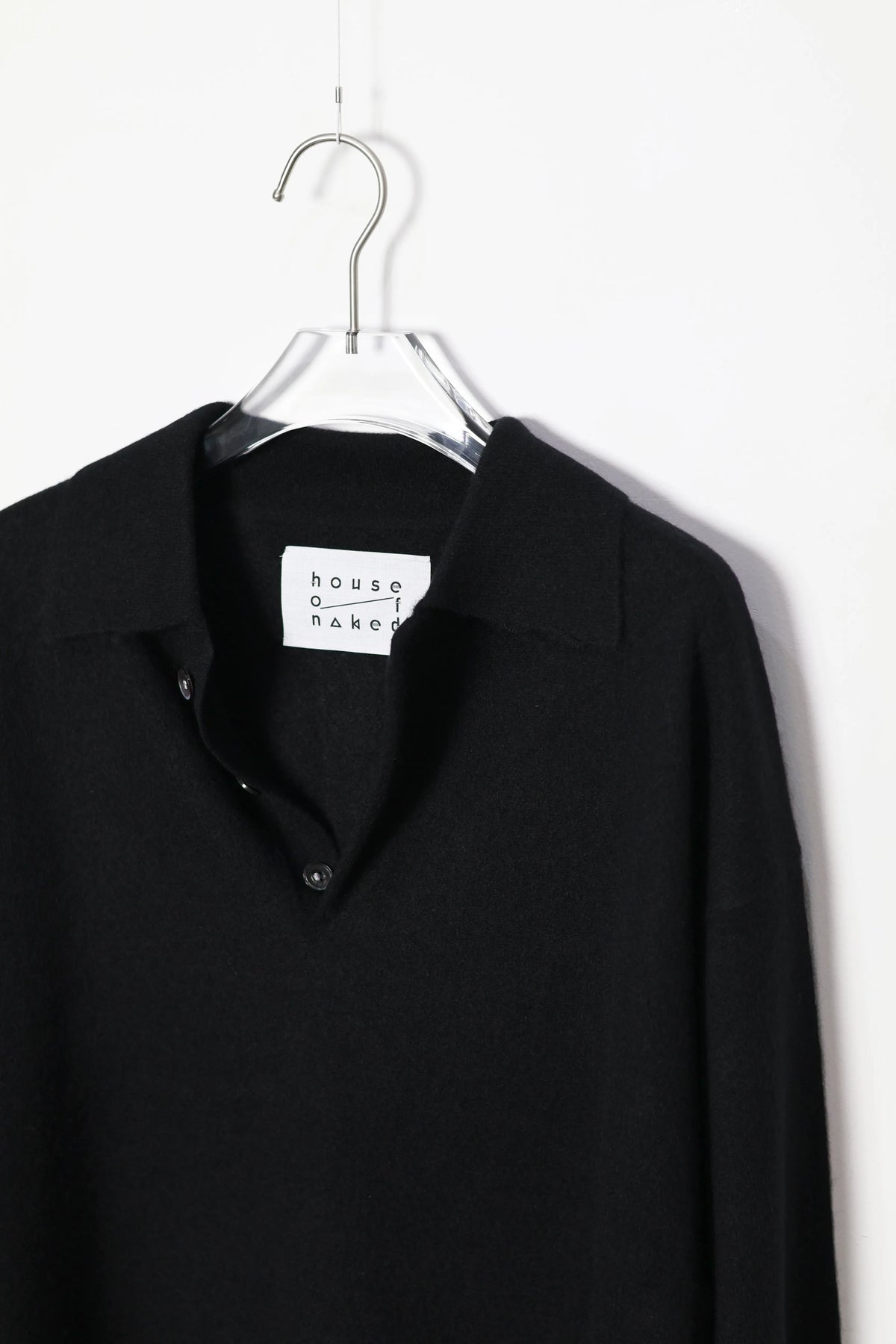 house of naked - INNER MONGORIAN CASHMERE 80POLO Ⅱ - BLACK