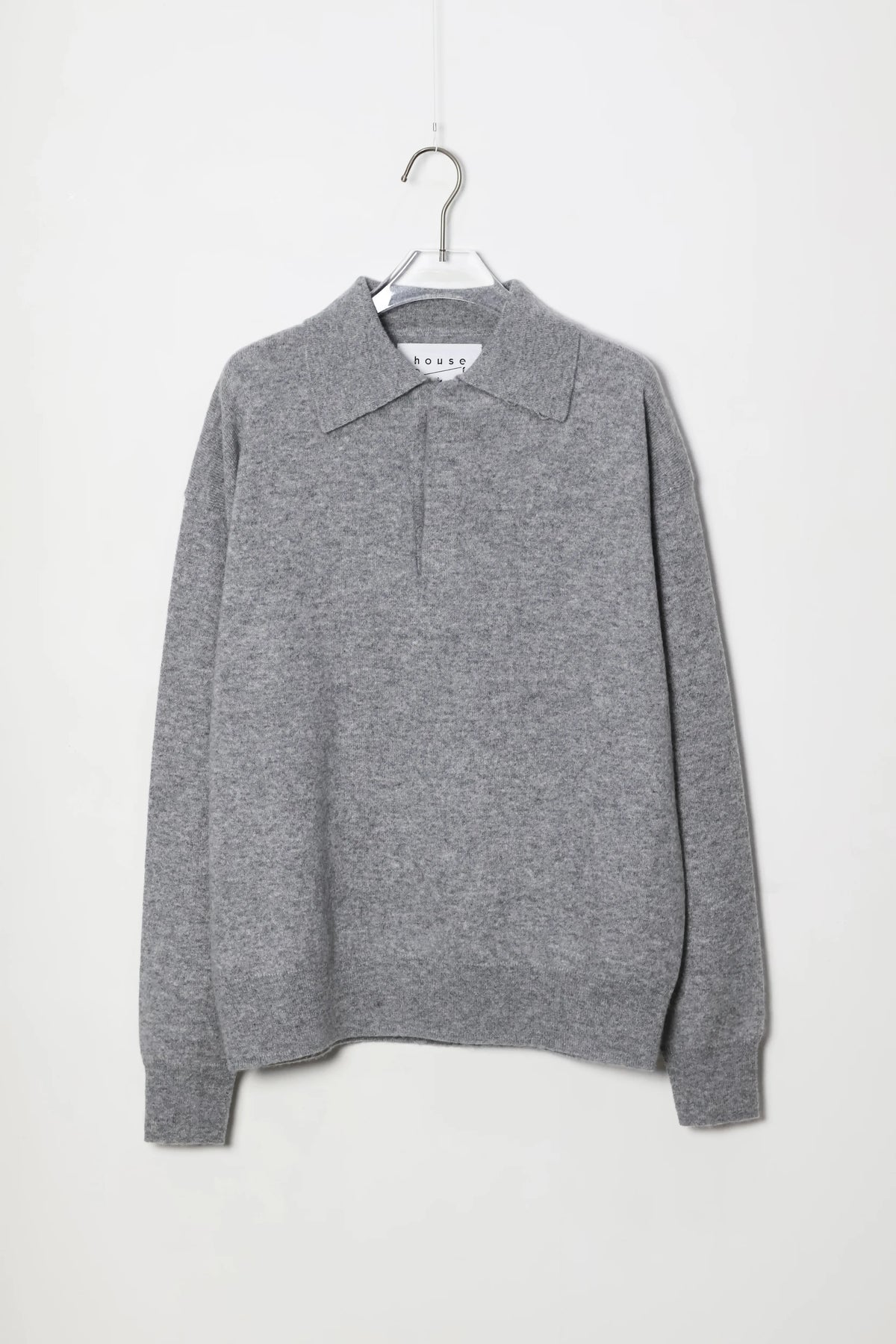 house of naked - INNER MONGORIAN CASHMERE 80POLO Ⅱ - LIGHT GRAY