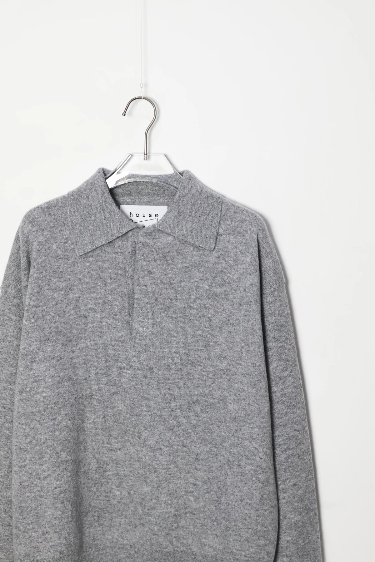 house of naked - INNER MONGORIAN CASHMERE 80POLO Ⅱ - LIGHT GRAY