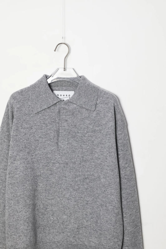 house of naked - INNER MONGORIAN CASHMERE 80POLO Ⅱ - LIGHT GRAY