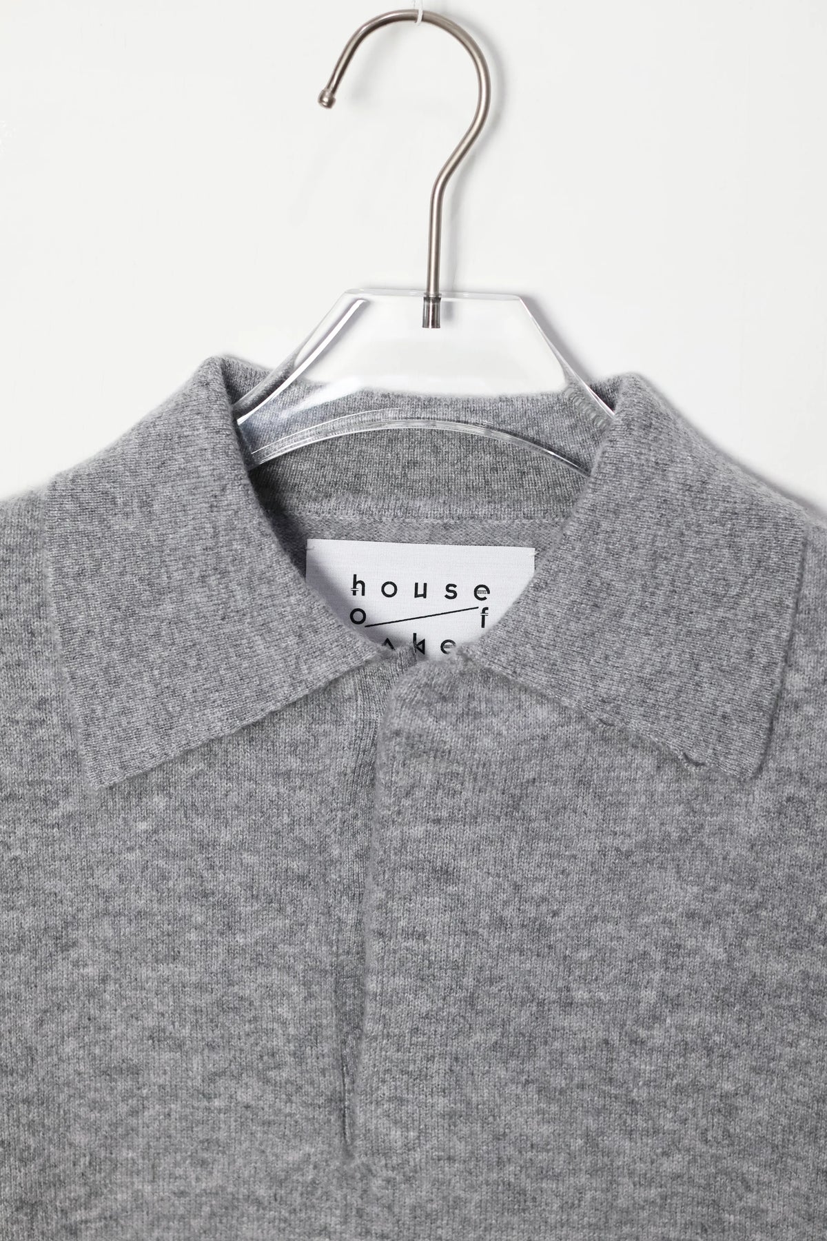 house of naked - INNER MONGORIAN CASHMERE 80POLO Ⅱ - LIGHT GRAY