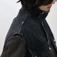 JOHN MASON SMITH / JANE SMITH - SULFUR DYE HEAVY DUCK CLOTH OVERSIZED HUNTING VEST - BLACK