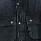 JOHN MASON SMITH / JANE SMITH - SULFUR DYE HEAVY DUCK CLOTH OVERSIZED HUNTING VEST - BLACK