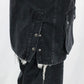 JOHN MASON SMITH / JANE SMITH - SULFUR DYE HEAVY DUCK CLOTH OVERSIZED HUNTING VEST - BLACK