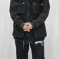 JOHN MASON SMITH / JANE SMITH - SULFUR DYE HEAVY DUCK CLOTH OVERSIZED HUNTING VEST - BLACK