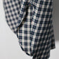 INSCRIRE - Check Wrap Shirt - BLUE GREEN × WHITE