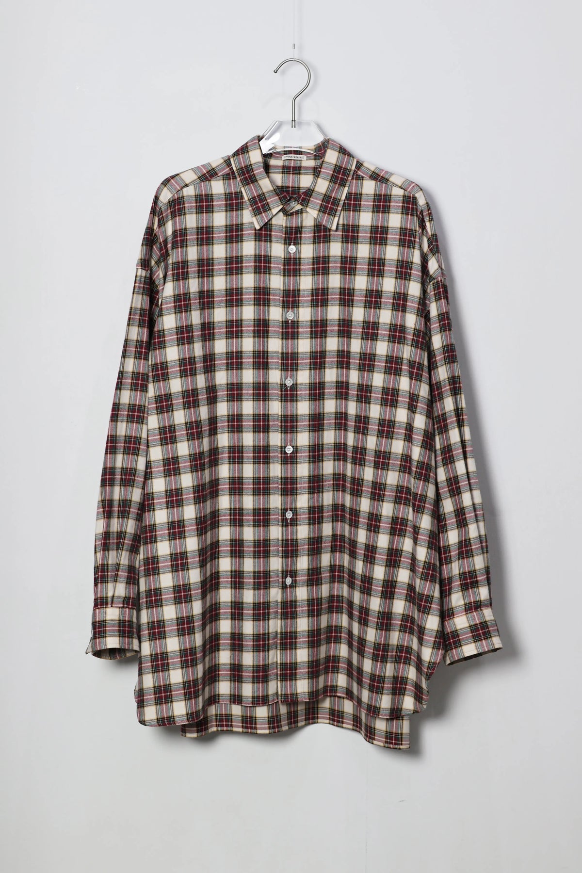 INSCRIRE - Check Wrap Shirt - RED × WHITE