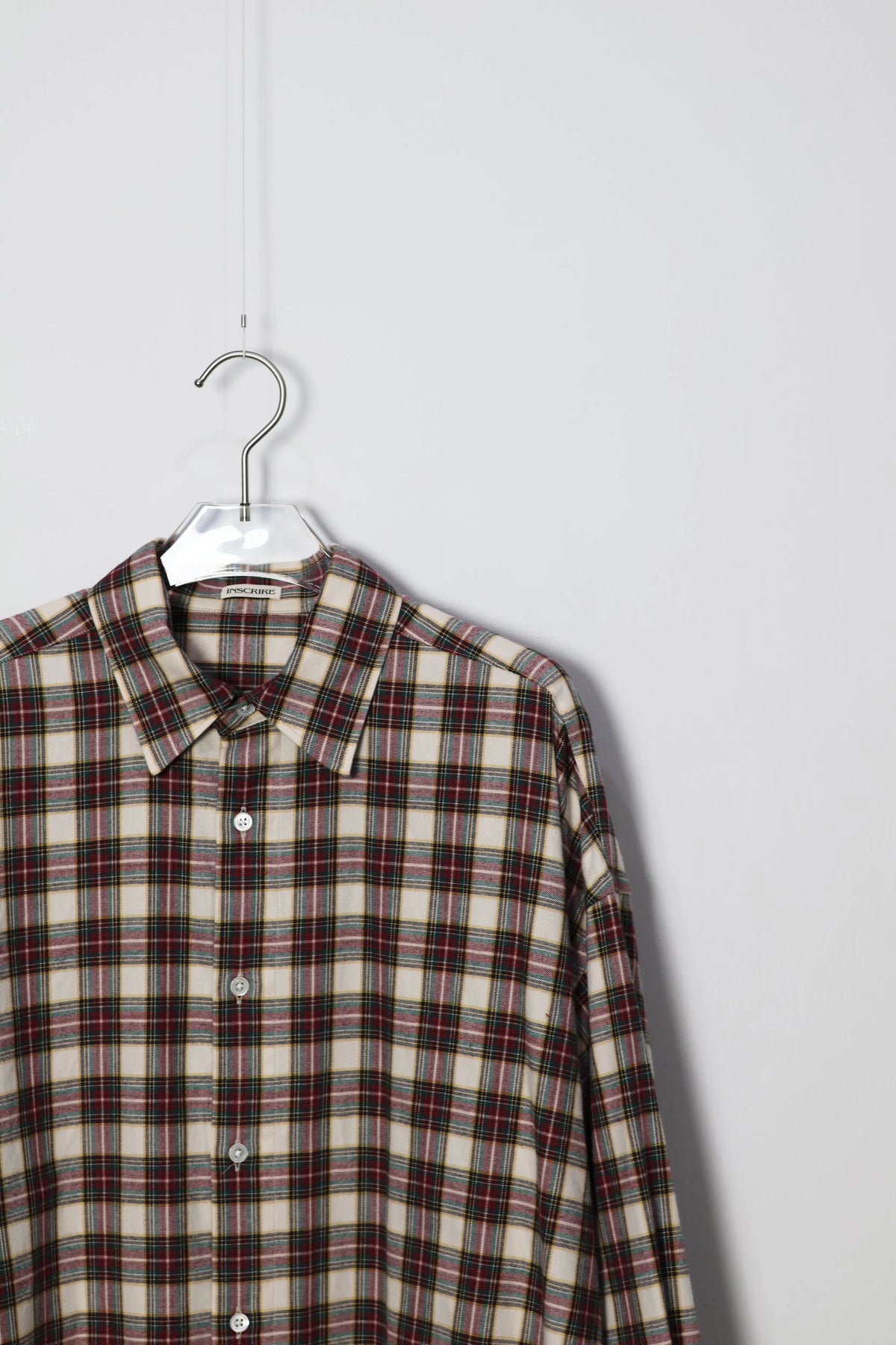 INSCRIRE - Check Wrap Shirt - RED × WHITE