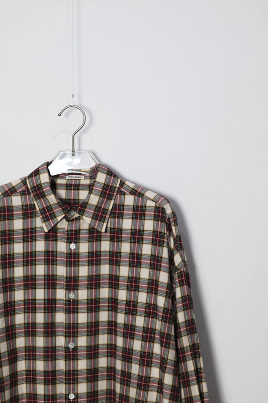 INSCRIRE - Check Wrap Shirt - RED × WHITE
