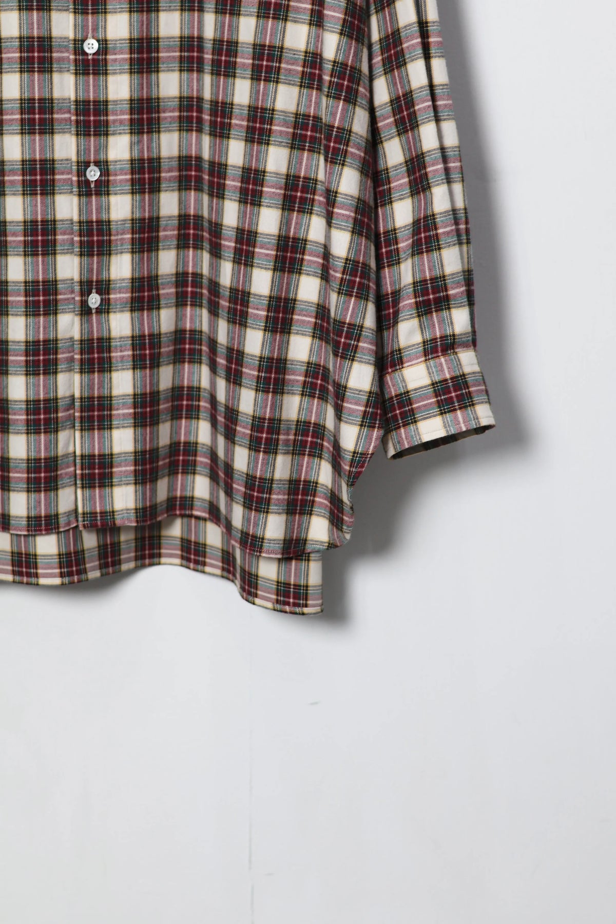 INSCRIRE - Check Wrap Shirt - RED × WHITE