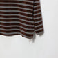 INSCRIRE - Velvet Border Long Sleeve Tee - BROWN × NAVY