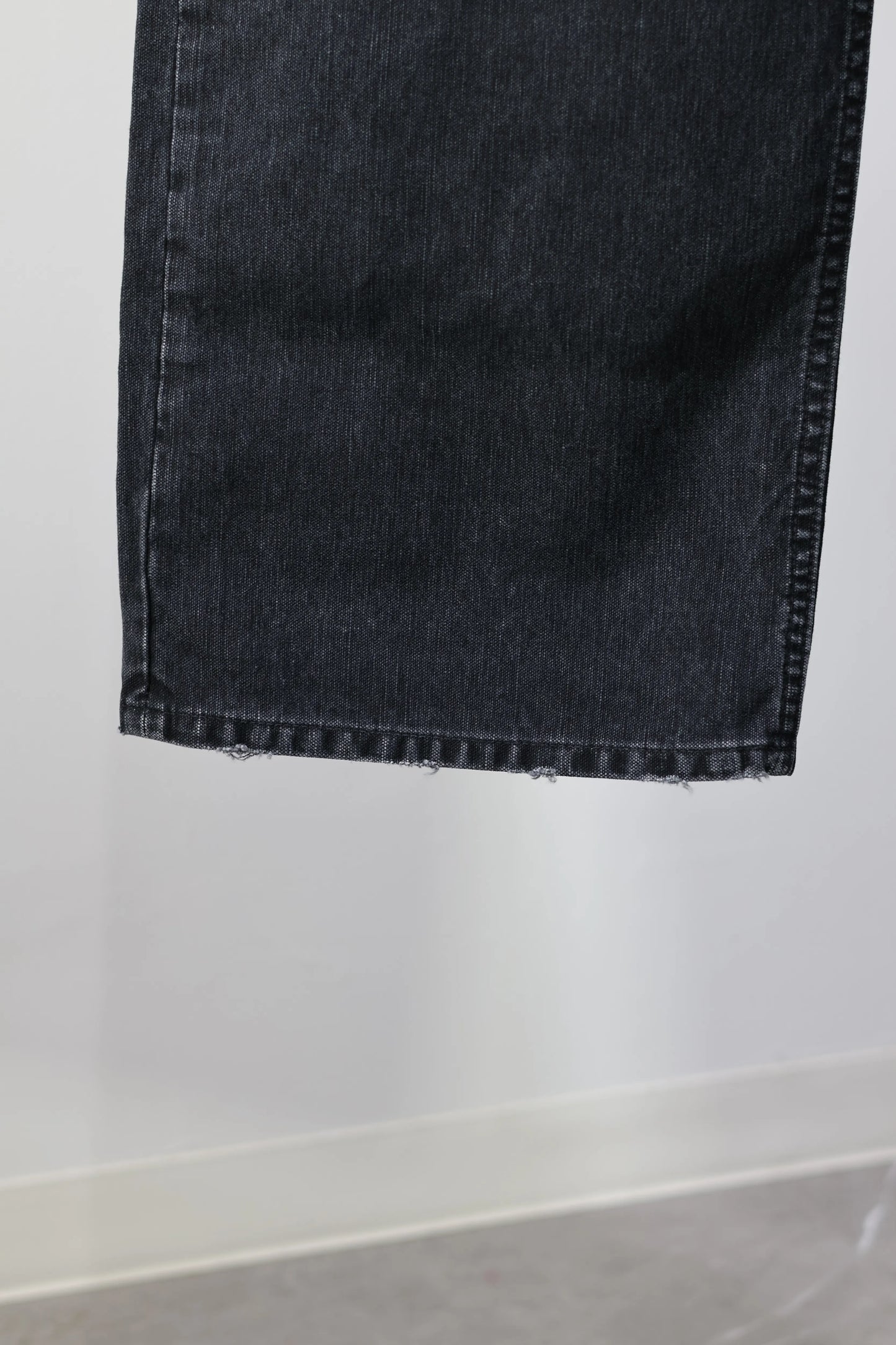 JOHN MASON SMITH / JANE SMITH - SULFUR DYE HEAVY DUCK CLOTH 5 POCKET PANTS - BLACK