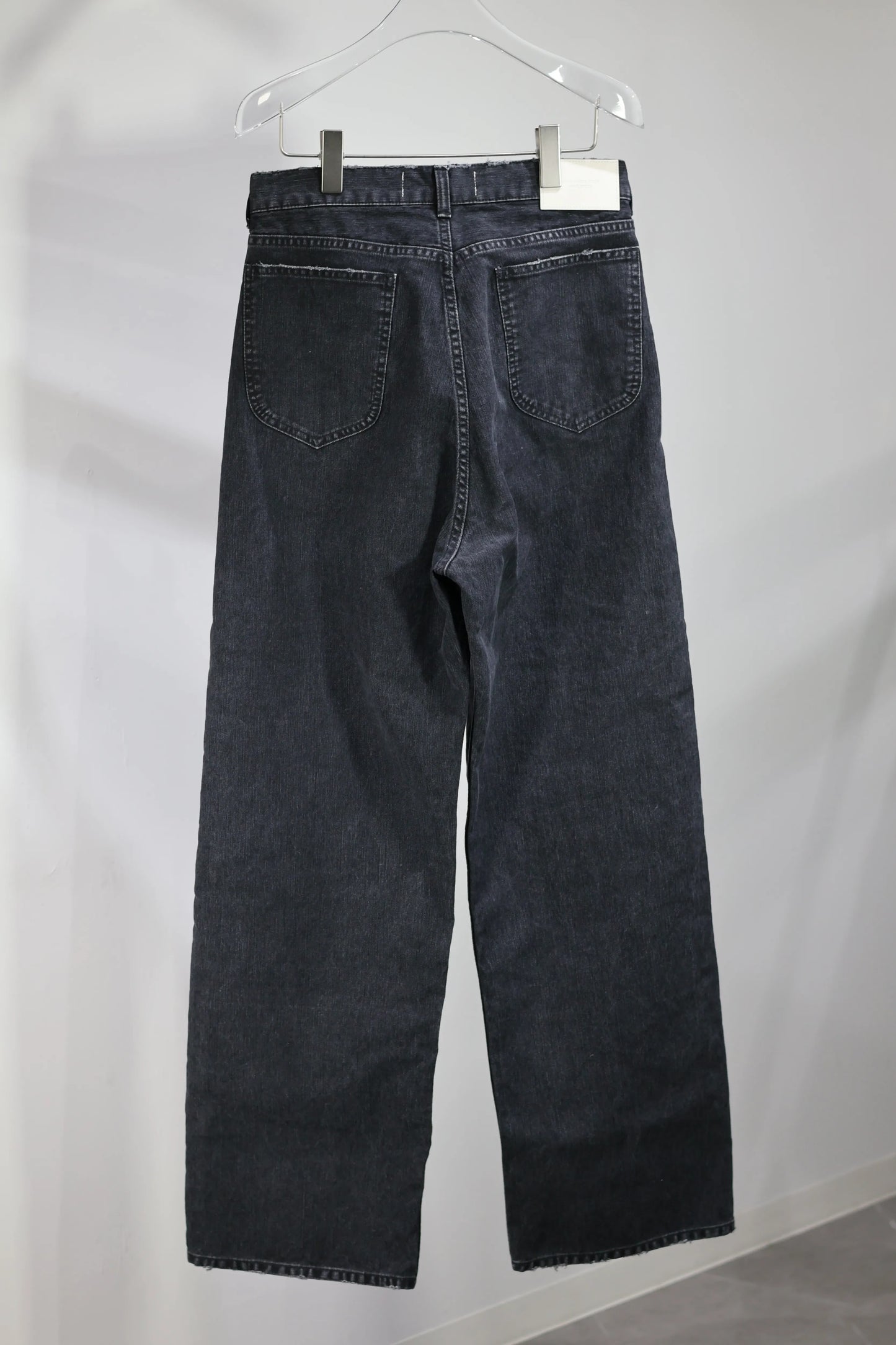 JOHN MASON SMITH / JANE SMITH - SULFUR DYE HEAVY DUCK CLOTH 5 POCKET PANTS - BLACK