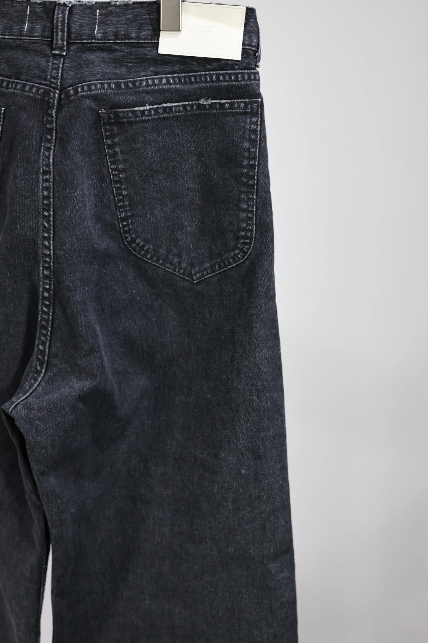 JOHN MASON SMITH / JANE SMITH - SULFUR DYE HEAVY DUCK CLOTH 5 POCKET PANTS - BLACK