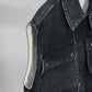 JOHN MASON SMITH / JANE SMITH - SULFUR DYE HEAVY DUCK CLOTH OVERSIZED HUNTING VEST - BLACK