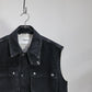 JOHN MASON SMITH / JANE SMITH - SULFUR DYE HEAVY DUCK CLOTH OVERSIZED HUNTING VEST - BLACK
