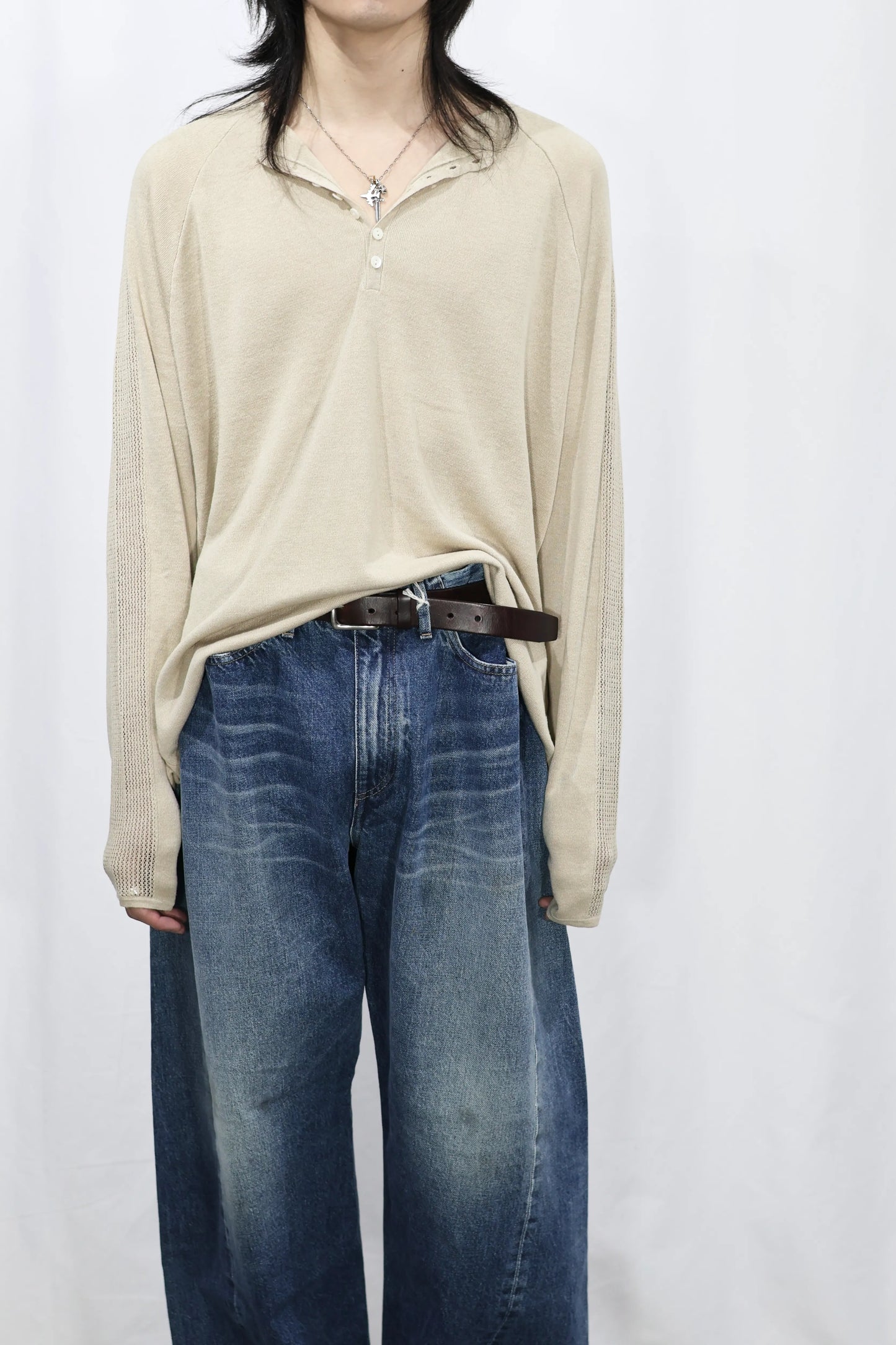 TANAKA - BOY JEAN TROUSERS - VINTAGE MID BLUE