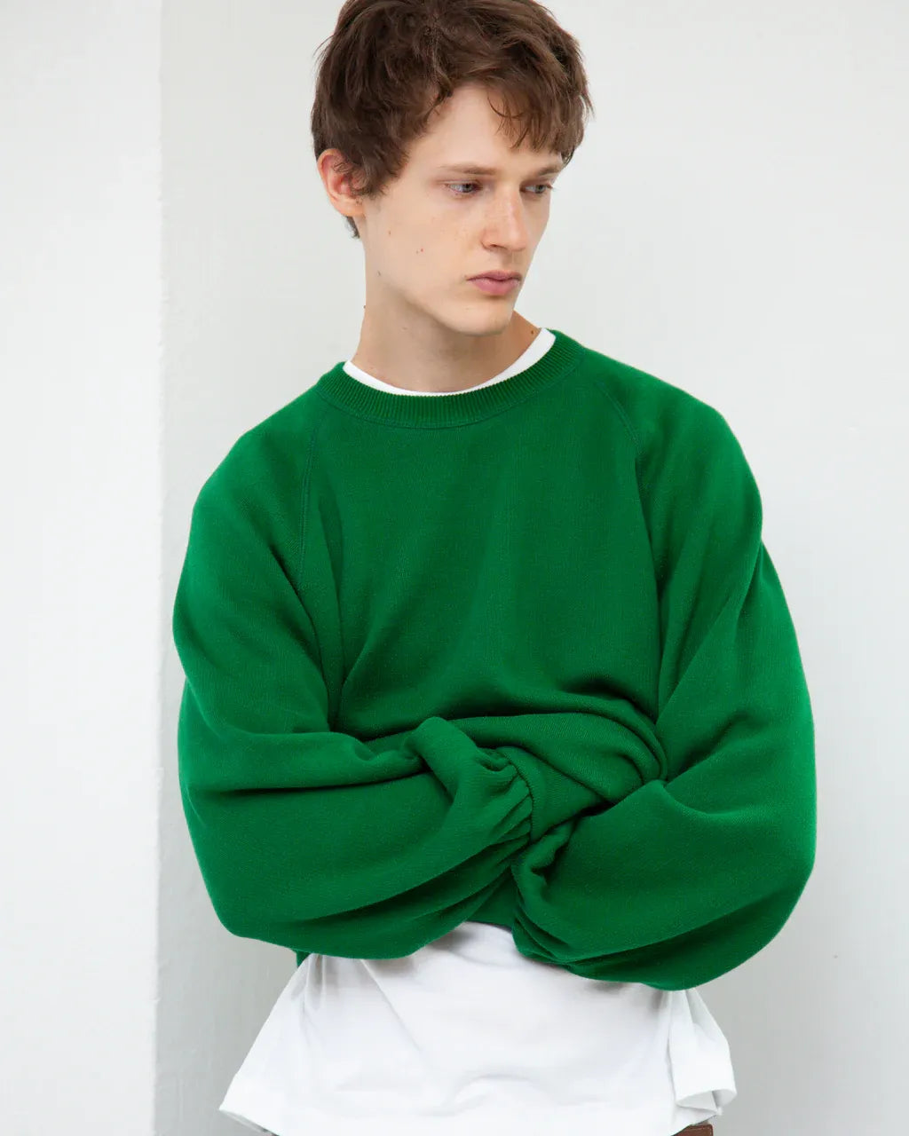 SimplyComplicated - KNITTED CREW NECK - GREEN