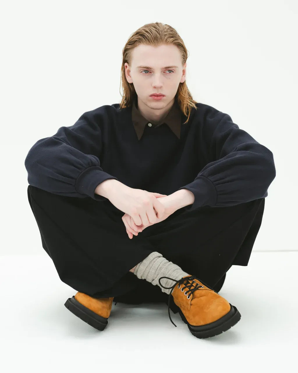 SimplyComplicated - KNITTED CREW NECK - NAVY