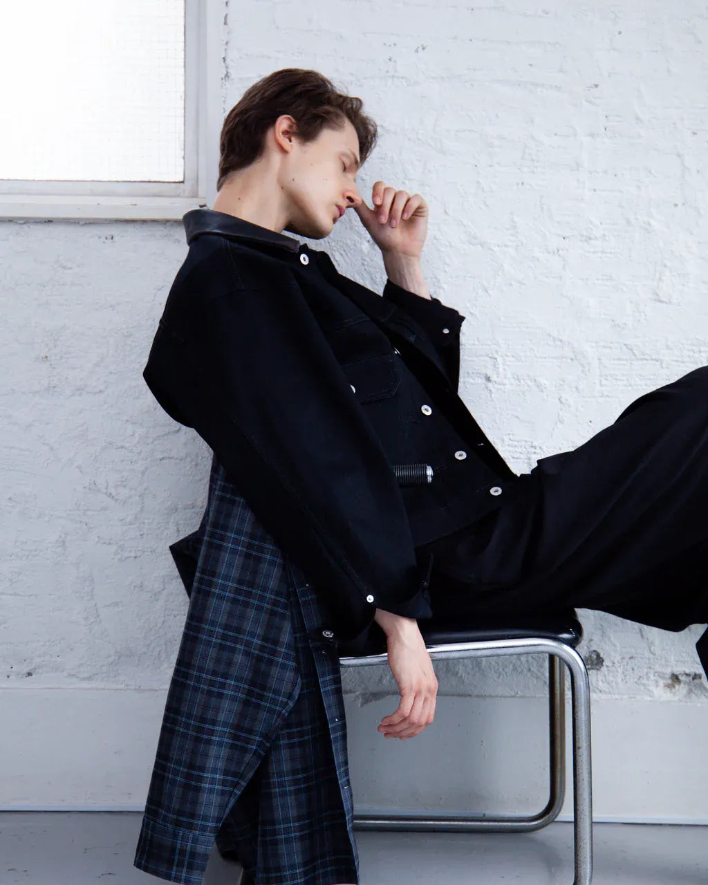 SIMPLYCOMPLICATED BOXY DOUBLE JACKET 黒 SIMPLYCOMPLICATED BOXY SIMPLYCOMPLICATED BOXY DOUBLE JACKET 黒 SIMPLYCOMPLICATED BOXY