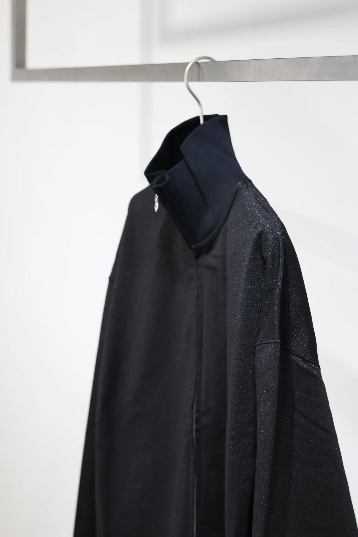 KANEMASA PHIL. - Ex. un Glittery Zip Sweat - BLACK